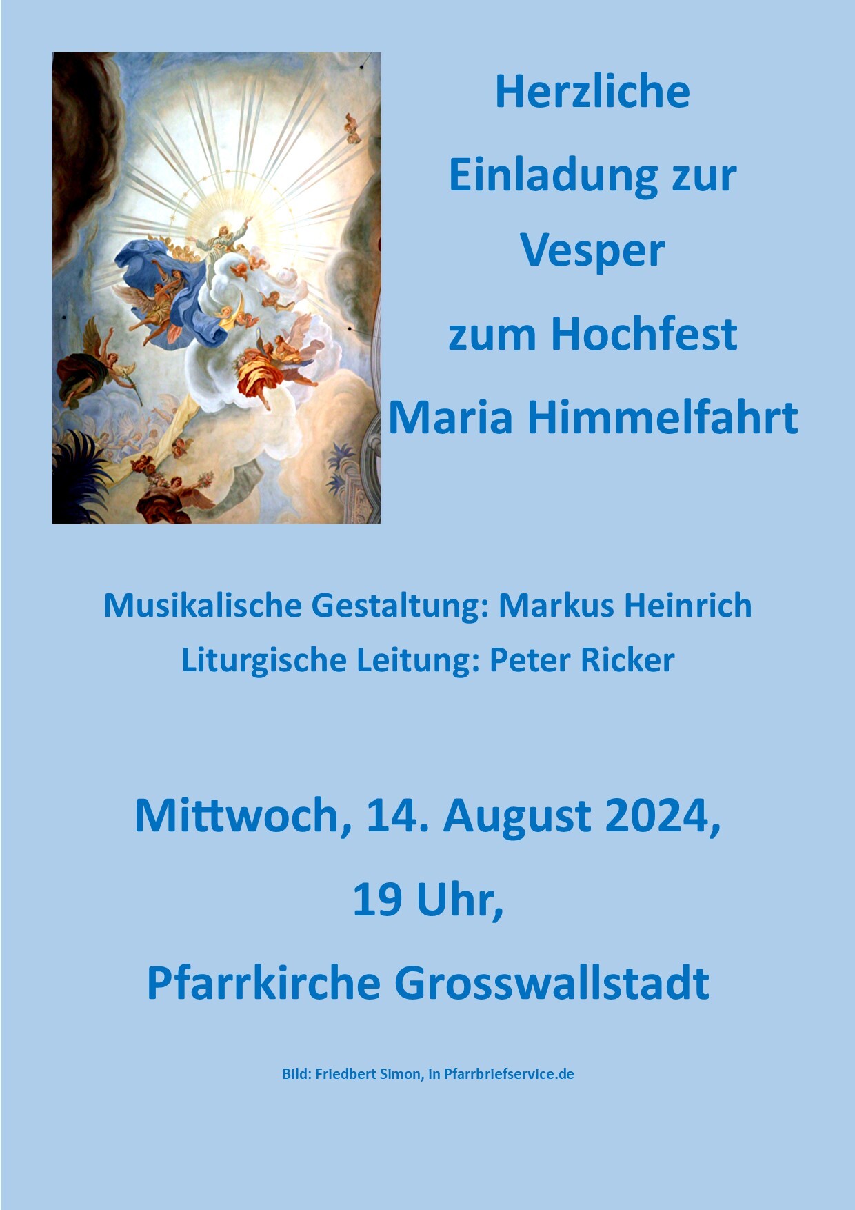 Plakat Vesper Maria Himmelfahrt 2024
